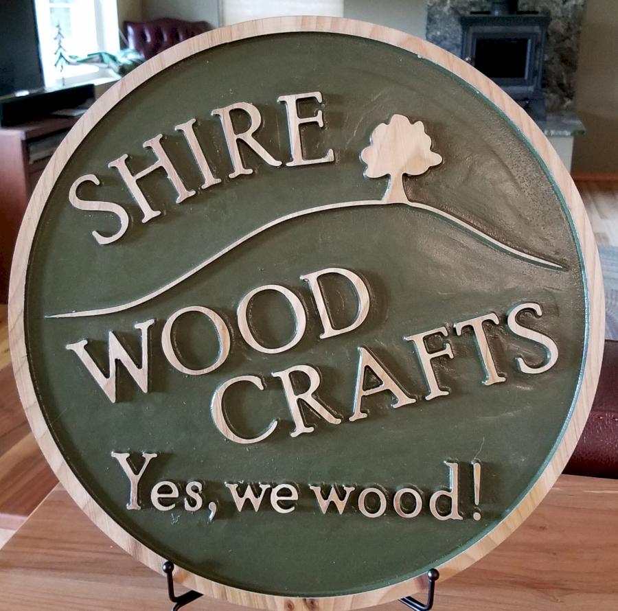 Shire Wood Crafts sign