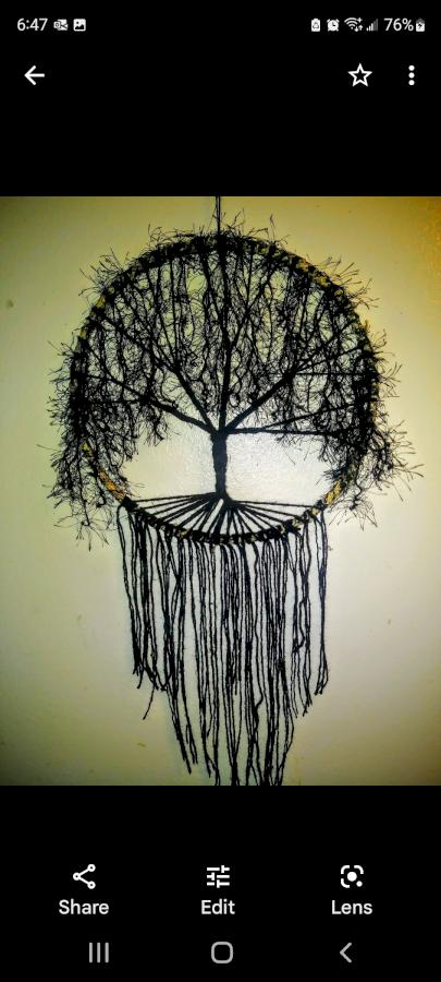 Upcycled willow wall art