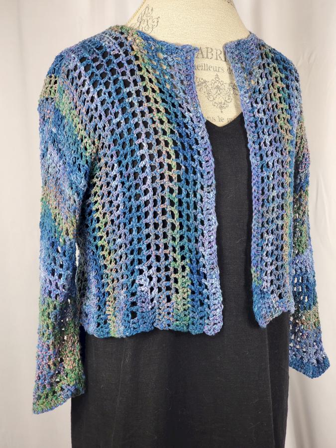 Lace Cardigan in colorful cotton luxury yarns