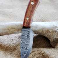 Ladder damascus camp knife