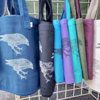 Lots of different bags! The blue one is Hemp/cotton and $30.