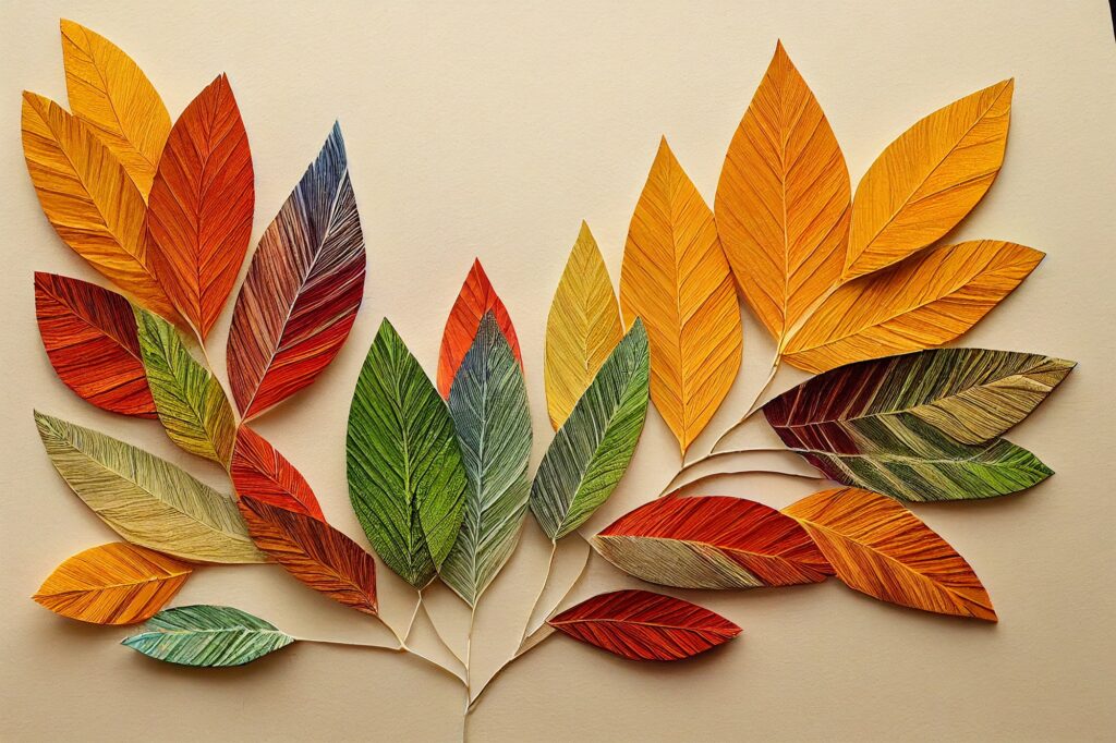 Colorful paper art leaves of autumn - DGi