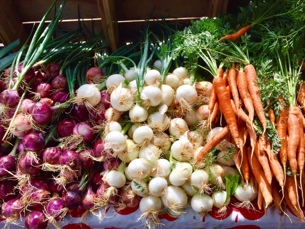 Organic vegetables at the farmers market!