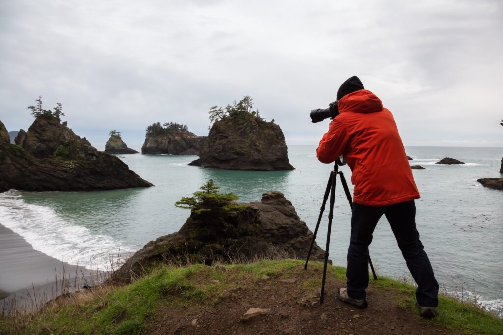 Photographer in Oregon Coast