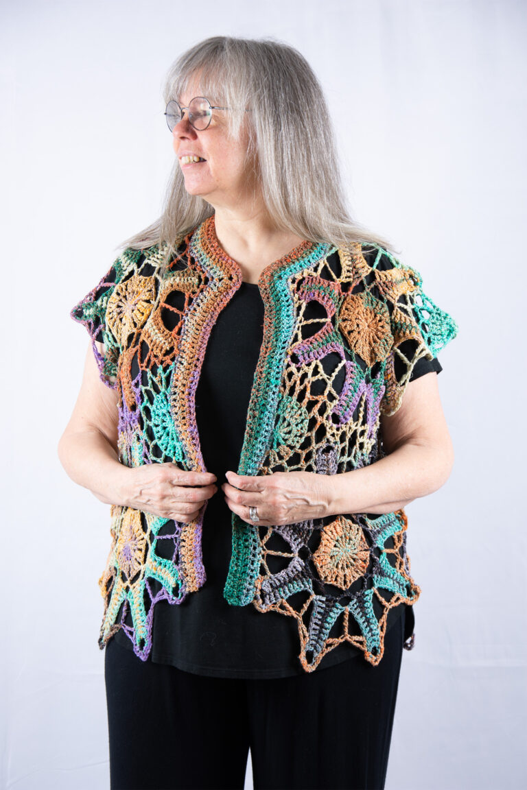 Silky blend short lace vest.