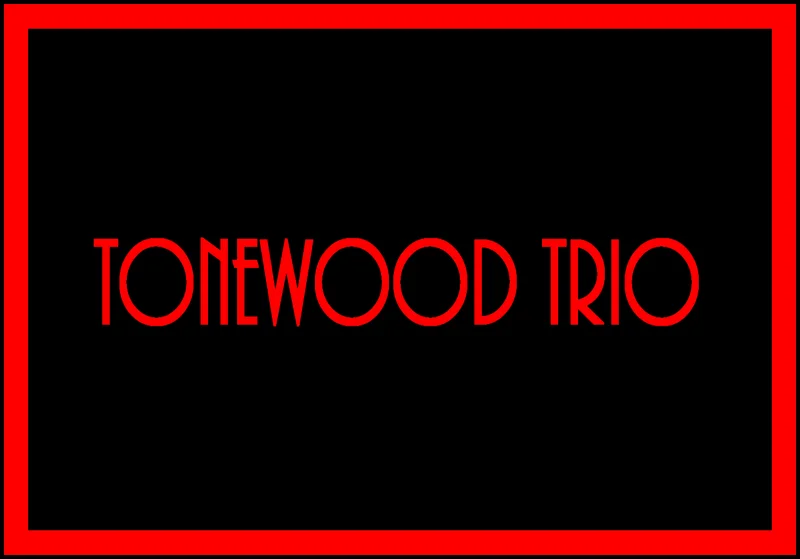 Tonewood Trio logo associated with The Saturday Market entertainment listing.
